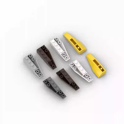 20PCS MOC 41765 cuneo curvo invertito 6x2 mattoni compatibili sinistro blocchi fai da te particelle bambino Puzzle cervello gioc