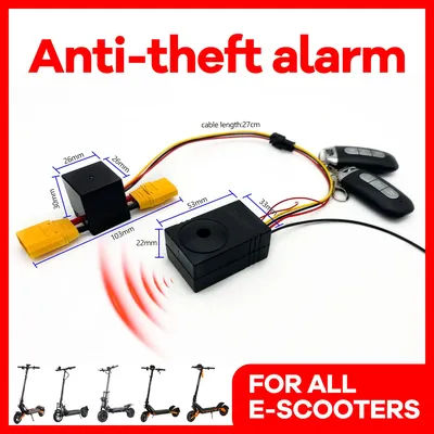 Universal Hidden Anti-theft Alarm Suitable for Electric Scooters, Bicycles, Power Outage Protection with Relay, Remote Control