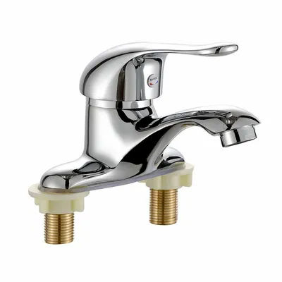 Bathroom Faucet Double-Hole Basin Hot And Cold Water Faucet For Toilet Kitchen Bathroom Plastic Steel Sink Mixer Tap