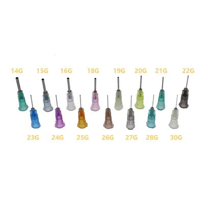 50pcs 1/2" Industrial Liquid Dispenser Blunt Tip Needles for Adhesive Glue Syringe Dispensing, 14-30G