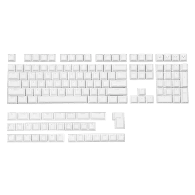 EPOMAKER Glintrix Keycap Set 142 Double-Shot Cherry Profile Shine Through Keycaps (Only Black/White) for Mechanical Keyboard