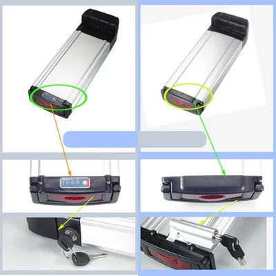 24V 36V Rear pack bike battery Box 35pcs 40pcs 50pcs cells only empty shell electric bike without battery cells