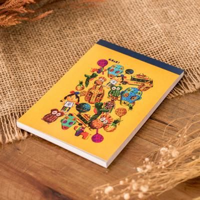 Notes on Arts,'Inspirational Folk Art-Themed Lined Paper Notepad'