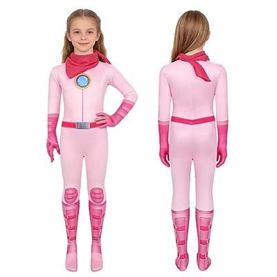 Videogioco dell'idraulico Principessa Principessa Galattica Principessa Stellare Principessa delle Stelle Costume di fantasia Body Ragazze Bambini Halloween Carnevale Settimana del libro Feste Con il