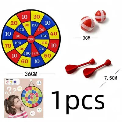 36cm Large Kids Shooting Target Toy Dart Board with Sticky Balls Indoor/Outdoor Fun Party Game Play Activity for Children toy