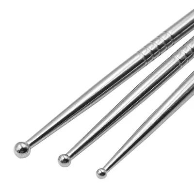 "3PC Acupuncture Set - Double Head Face Massage Tool, Steel Acupressure Pen, Ear & Body Acupoint Probe For Muscle Relie