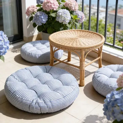 Round Large Floor Pillows Seating for Adults Tufted Cushion Tatami Living Room Comfort Lazy Stool Floor Seat Pillow Spring