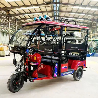 2024 Best-Selling 3 Wheels Electric Rickshaw Tuk Tuk Trike Motorcycle Passenger 6-9 People Tricycle High Speed Power 1000w1200W