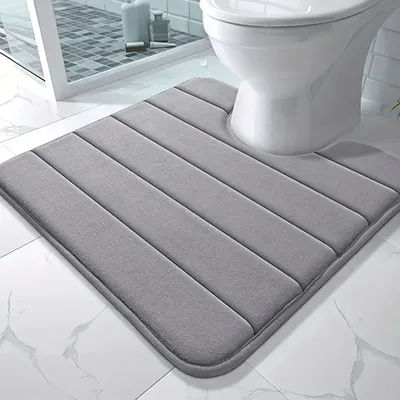 2026 New Memory Foam U-Shaped Toilet Seat Cover Anti-Skid Super Absorbent Bathroom Carpet Non-Slip Bath Mat for Bathroom Decor