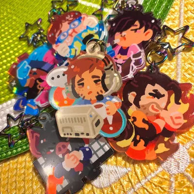 Dispatch Acrylic Keychain Pendant - Cute Cartoon Game Merchandise for Fans, Bag/Keychain Decoration, Perfect Gift for Gamers