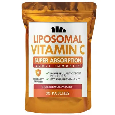Liposomal Vitamin C Patches - High Absorption, Immune System & Collagen Booster,mmunity Support Ascorbic Acid - 30 Patches.