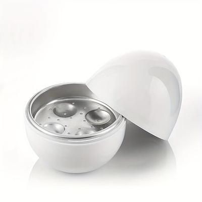Cuociuova a microonde, compatto, a forma di uovo, con capacità di 4 uova, ideale per cuocere uova sode, alla coque e strapazzate. Cuociuova per risparmiare tempo in cucina, perfetto gadget da cucina