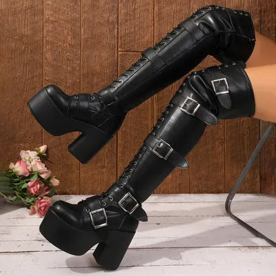 Bottes au dessus du genou pour femmes, bottes fines à talons hauts, à la mode, printemps et automne