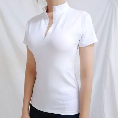 Vêtements d'équitation à la mode, t-shirt pour femmes, hauts à manches courtes pour cavaliers, équipement équestre