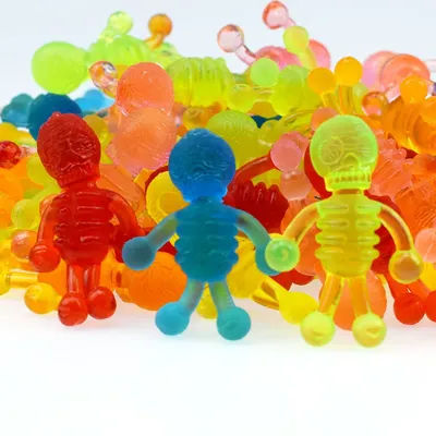 10Pcs/Lot TPR Bulk Funny Small Skeleton Zombie Model Doll Children Party Halloween Toys Christmas Birthday Surprise Gifts