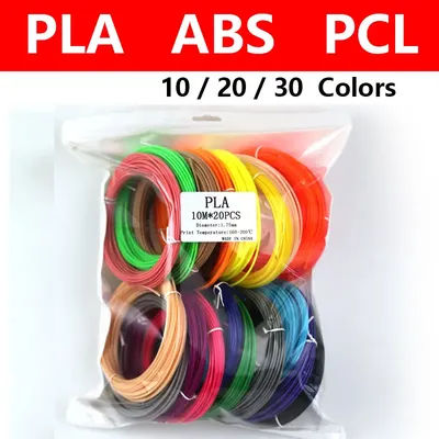 PLA / ABS / PCL Filament For 3D Pen,10/20/30 Rolls Diameter 1.75mm 30 Colors Plastic For 3D pen, Color Does Not Repeat