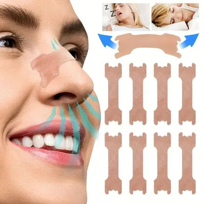 100pcs Anti-Snoring Nasal Strips - Breathable Adhesive Nose Strips for Better Sleep, Snoring Relief & Enhanced Breathing