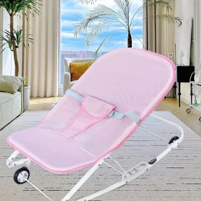 Breathable mesh baby rocking chair, foldable portable rocking chair cart