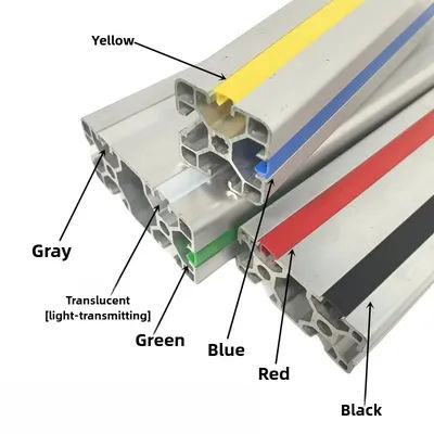 20M Aluminum profile groove strip, hard flat seal strip, dust strip, decorative edge banding and lamination, 2020/3030/4040/4545