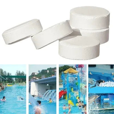 50 Pcs Chlorine Tablets Multifunction Instant Disinfection for Swimming Pool Tub Spa Swimming Pool Tub Spa 50 Pcs