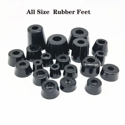 2/4/8pc Black Cone Rubber Feet Furniture Legs Feet Chair Floor Protector Cushion Circular Bumper Pad Non-slip Increase Damping