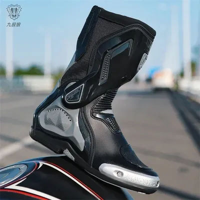 Motorcycle Boots Racing Off-road Shoes Creative Non-slip High-top Motorcycle Professional Waterproof Mountain Bike Boots