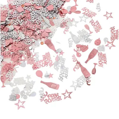 1bag Glitter Rose Gold and Silver Confetti Birthday Supplies Wedding Throw Baby Shower Party Wedding Ceremony Throw Supplies