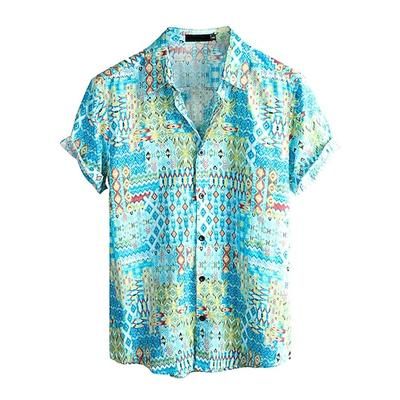 Retrò Vintage Boho Anni '70 Camicia Camicie hawaiane Hippie Floreale Costume Per uomo Halloween Carnevale Festival Musicale Vacanza al Mare Festa a tema retrò Adulti Camicia