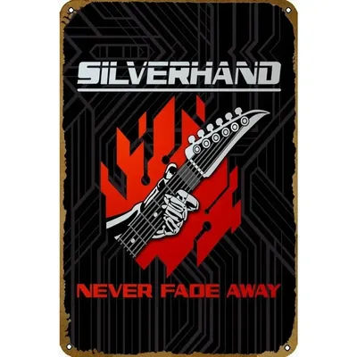 Letrero de hojalata estilo Cyberpunk – Guerrero de neón – Decoración de pared genial para gamers – Regalo