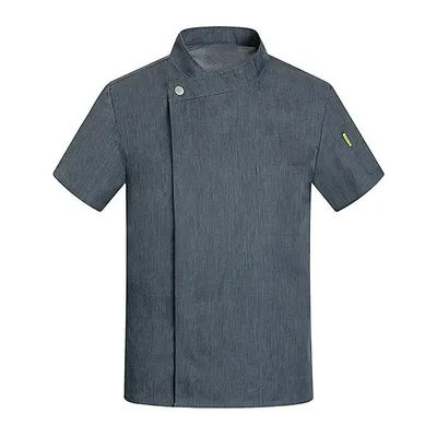 Veste de chef unisexe à manches courtes et longues, chemises de cuisine, haut uniforme de restaurant