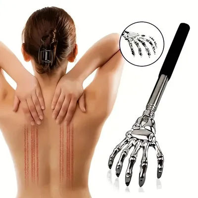 Portable Extendable Back Scratcher Stainless Steel Telescoping Back Scratcher for Both Human and Pets Extendable Back Massager