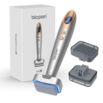 Authentic Bio 6 Electric Vibration EMS Microneedling Derma Stamp Blue Red Light Therapy Skin Care Beauty Machine