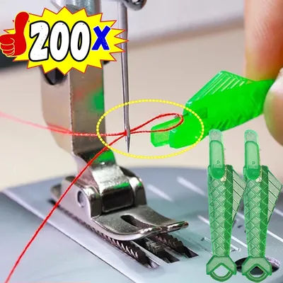 10-200Pcs Automatic Needle Threader Home Hand Sewing Machine Device Thread Auto Needle Cross Stitch Blind Sewing Accessories