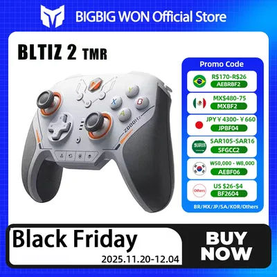 BIGBIGWON Blitz 2 Pro Wireless Bluetooth Gamepads Somatosensory Controllers Customized 2000HZ TMR Joysticks For NS PC Steam Game
