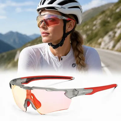 Lunettes de cyclisme photochromiques UV400, lunettes de soleil de sport pour hommes et femmes, pour vélo, course à pied, randonnée, activités de plein air