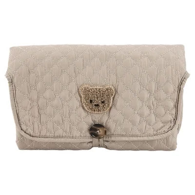 Portable Diaper Changing Pad Easy-Clean Compact Baby Changing Pad Organized Storage Soft Cute Bear Bag Gift for Baby Shower
