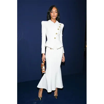 Ensemble jupe de costume blanc pour femmes, 2 pièces, Blazer + robe de bal sirène, veste de bureau formelle pour femme, tapis rouge, manteau de smoking de mariage personnalisé