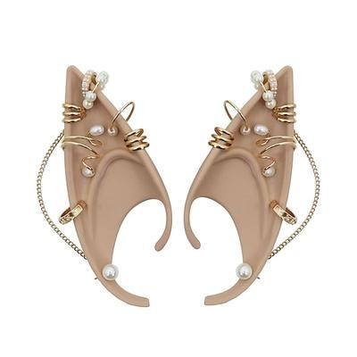 Retrò Vintage Medievale Rinascimento Orecchie Elfo Fata Costume Per donna Fantasia Halloween Carnevale Mascherata Feste Fiera Rinascimentale LARP Adulti