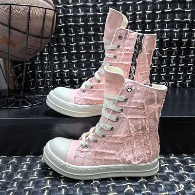 Chaussures Designer High Street RW, semelle 3D, parfum lait, baskets en toile à tige haute, unisexe, vintage
