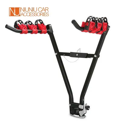 3 Bikes V-Rack Trunk Mount Carrier Steel Bicycle Car Holder Stand for SUV Rear