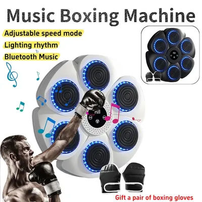 Music Boxing Machine Boxing Training Punching Equipment Adjustable Workout Boxing Target Machine Type C Charging for Kids Adults