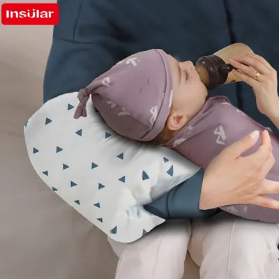 INSULAR Nursing Pillows Comfortable Infant Soft Feeding Pad Pure Cotton Baby Arm Pillow Kid Nursing Head Cushion Thickened