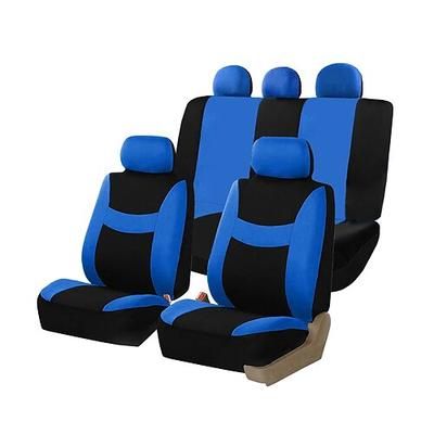 Set completo di 9 coprisedili universali per auto, in tessuto a rete di poliestere traspirante, per auto, SUV, berline e camion. Eleganti accessori per interni bicolore, facili da installare.