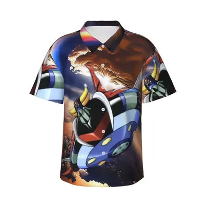 Goldrake Goldorak Anime Mazinger Z UFO Robot Grendizer chemises pour hommes chemise hawaïenne à manches courtes mode revers hauts