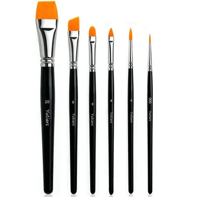 6 pcs Face Paint Brush Set Professional Quality Brush For Face Painting Watercolor Acrylic Oil Painting Nail Art