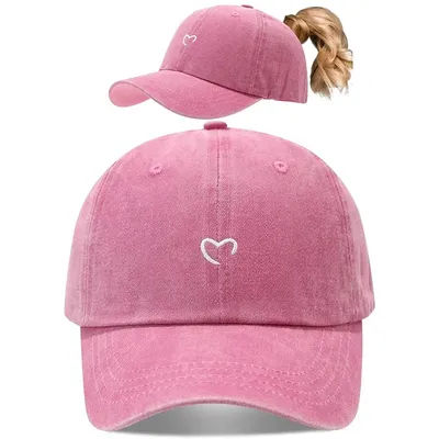 Casquette de baseball à broderie cœur, casquette à visière, casquette de papa, casquette hip-hop pour femme, chapeau de soleil de plage
