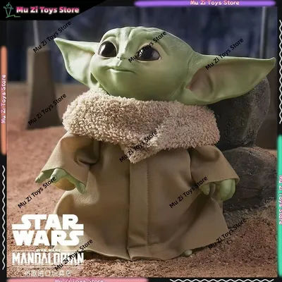In Stock 28cm Star-Wars Mandalorian Master Baby Yoda Action Figure Cute Toy Decoration Characters Ornament Collectible Gift