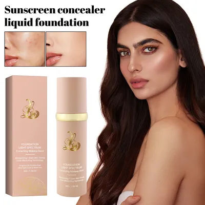 3-in-1 Smart Foundation 30g - Sunscreen, Concealer & Color Match, Light Spectrum Tech for Even Tone & UV Protection.