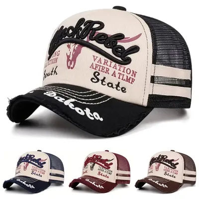 Nouvelle Casquette Hip Hop 2026 avec Broderie Latérale Tête de Taureau, Casquette de Baseball, Casquette Décorative pour Usage Quotidien en Extérieur, Casquette Pare-Soleil, Casquette Unisexe en
