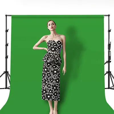 Toile de fond professionnelle pour écran vert, tissu Chroma Key pour studio photo/vidéo, mousseline résistante aux rides pour une édition sans couture